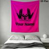 JuL C'est Pas Des Lol Custom Name Wall Tapestry Aesthetic Wall Hanging Printed Fabric Blanket Decorative Tapestries for Bedroom Living Room Home Decor