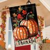 Festive Thanksgiving Garden Flag: Autumn Pumpkin Polka Dot Harvest Festival Yard Decoration,Double-sided, No Electricity Required, Polyester Material