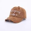 Sport Cap Stylish Long Embroidered With Broken Holes Organic Customized Sizes American Running Blank Baseball Cap