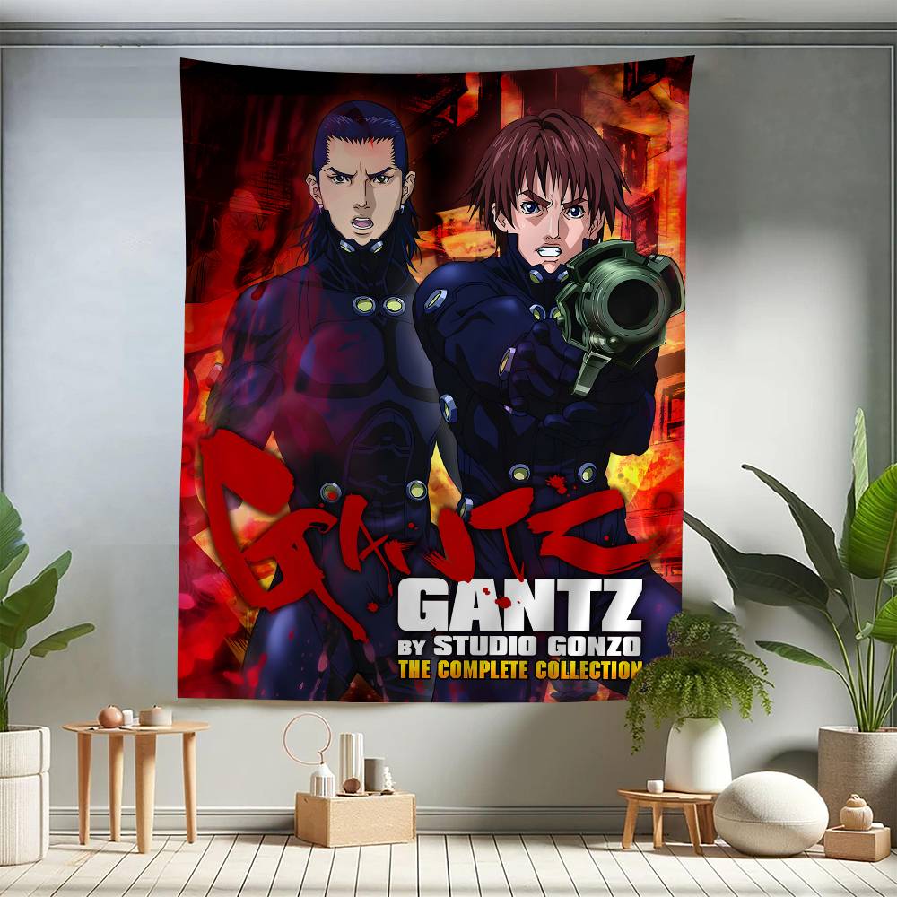 Japan Anime Gantz Tapestry Art Printing Art Science Fiction Room Home Decor Wall Art Decor