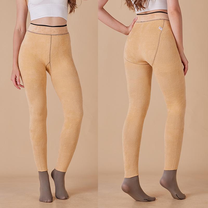 220 г Искусственные проницаемые для кожи осенне-зимние проницаемые для кожи леггинсы большого размера с утолщенным бархатом женские легкие сексуальные колготки