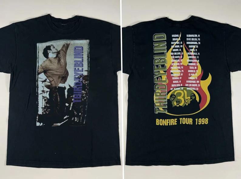 Third Eye Blind Bonfire Tour 1998 Rock Band Unisex T-shirt