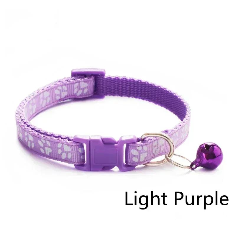 Cat Dog Universal Collar Adjustable footprint Pet Collar with Bell and PP Material Separator Reflecting Safety Bucket Solid Safe