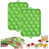 2pcs Silicone Pellet Ice Maker Mold With Lid Ice Ball Maker Mold Stackable Round Ice Cube Tray  Bar