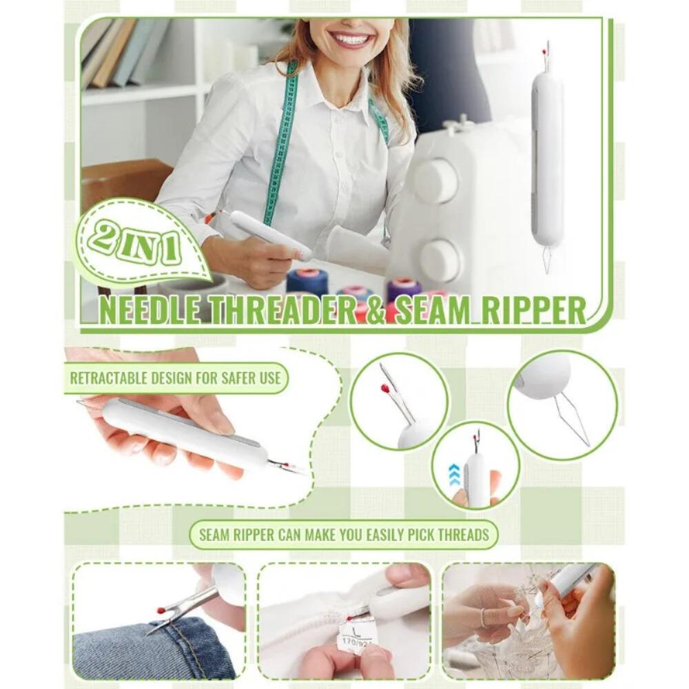 2 в 1 нитевдеватель вспарыватель швов устройство для удаления стежков бытовой инструмент нитевдеватели для ручного шитья аксессуары для швов