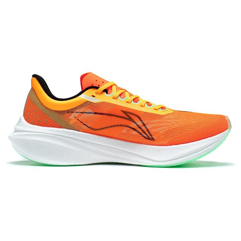 Li Ning Feidian 3 Challenger Износостойкие Дышащие Низкие Марафонные Беговые Кроссовки Мужские Неоновый Ярко-Оранжевый ARMT037-6