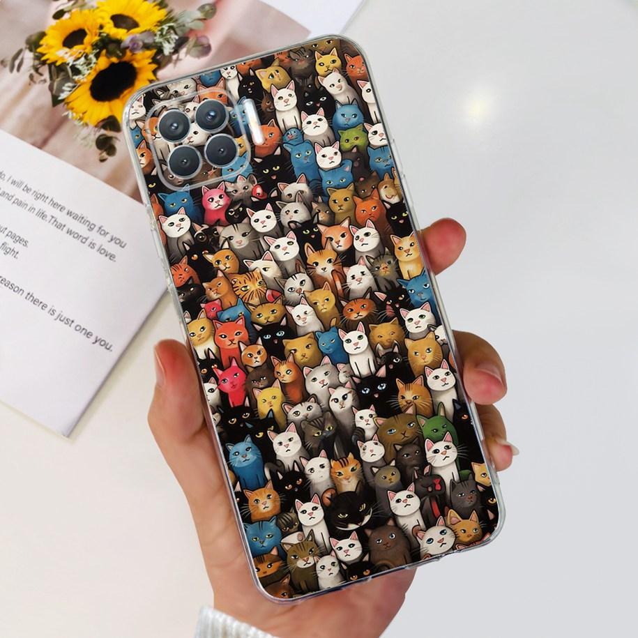 Чехол для OPPO Reno 4 Lite CPH2125 Чехол для телефона Милый Мультяшный Мягкий Силиконовый Задняя Крышка Для OPPO F17 Pro CPH2119 Coque A93 2020 Funda