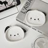White Dog Shaped Ceramic Tray Mini Cartoon Seasoning Plate Cafe Dessert Sushi Plate Creative Desktop Decoration