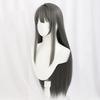 Парик для косплея Сакурадзимы Май «Этот глупый свин не понимает мечты девочки-кролика» Длинные прямые черные серые волосы Аниме-парики + Шапочка для парика