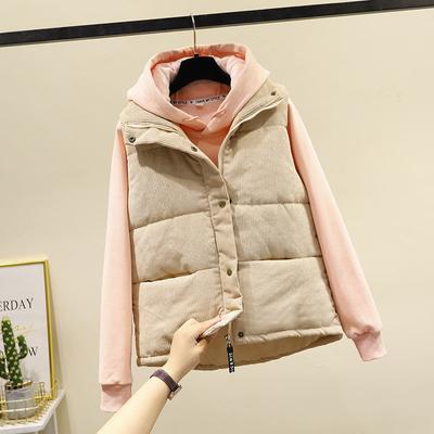 Жилет для женщин из хлопка, осенне-зимний, безрукавный жилет, свободный, утолщенный, повседневный жилет