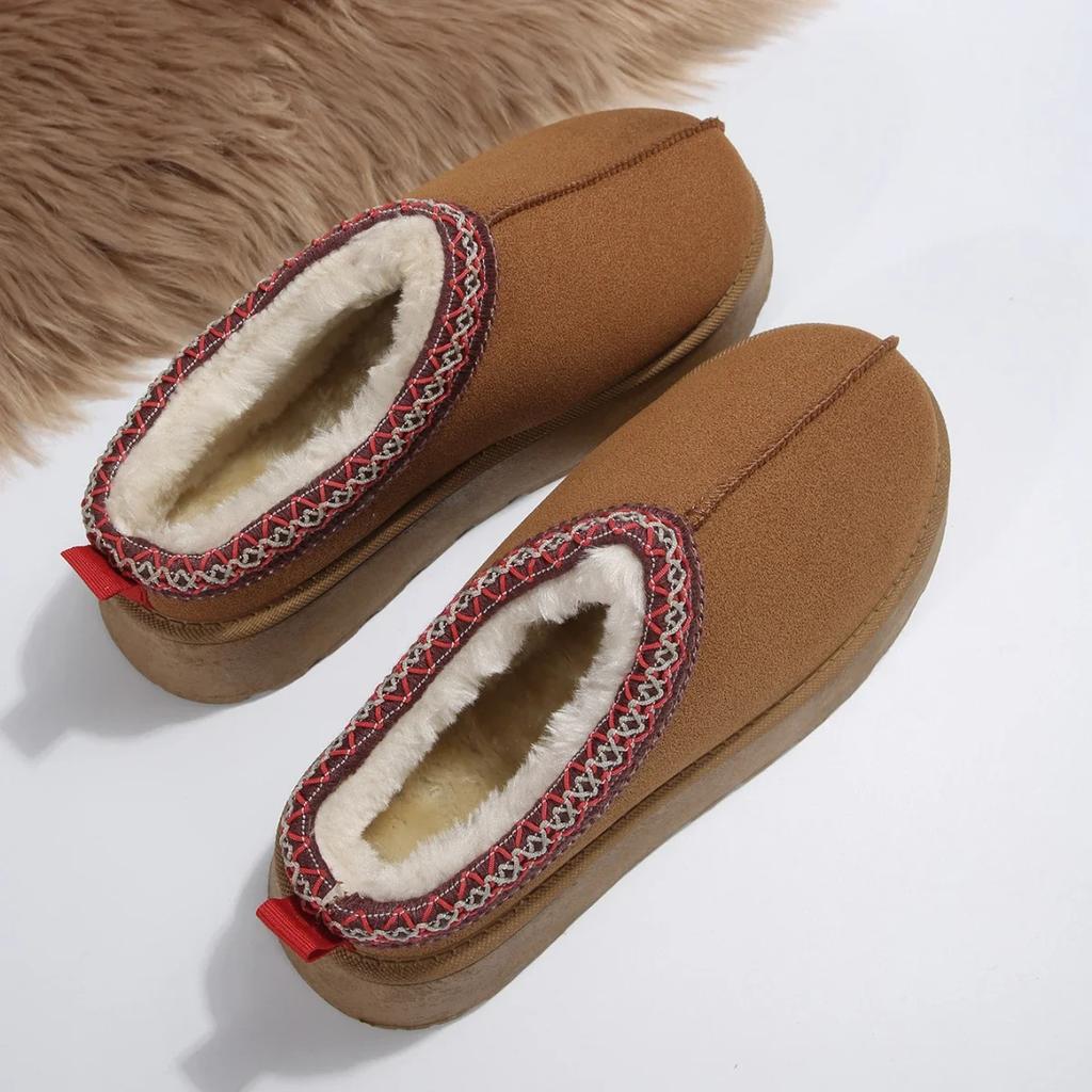 Зимние сапоги для женщин, зимние новые кашемировые теплые толстые подошвы без каблука, покрытые волосами, полутапочки из хлопка для женщин