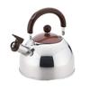 Чайник Yoshikawa со свистком, сделанный в Японии, совместимый с газовым огнем IH, шоколадно-коричневый SJ2433 1,8 л