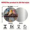 2D Flat 1pcs, Tin Sign Colorful Bird Garland Sign Vintage Aluminum Suitable for Home Wall Club Cafe Decoration 2D Flat