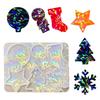 Holographic Christmas Silicone Mold for DIY Ornaments Snowman Resin Mold Christmas Tree Snowflake Pendant Epoxy Molds