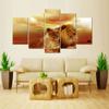 5 Panel Modular Wall Art Canvas Painting Animal Lions Sunset Landscape HD Printed Abstract Pictures  Home Decor Poster