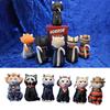 Мини Милый Ужасный Персонаж Кот Фигурка Жуткая Скульптура Домашний Настольный Декор Хэллоуин Декорации