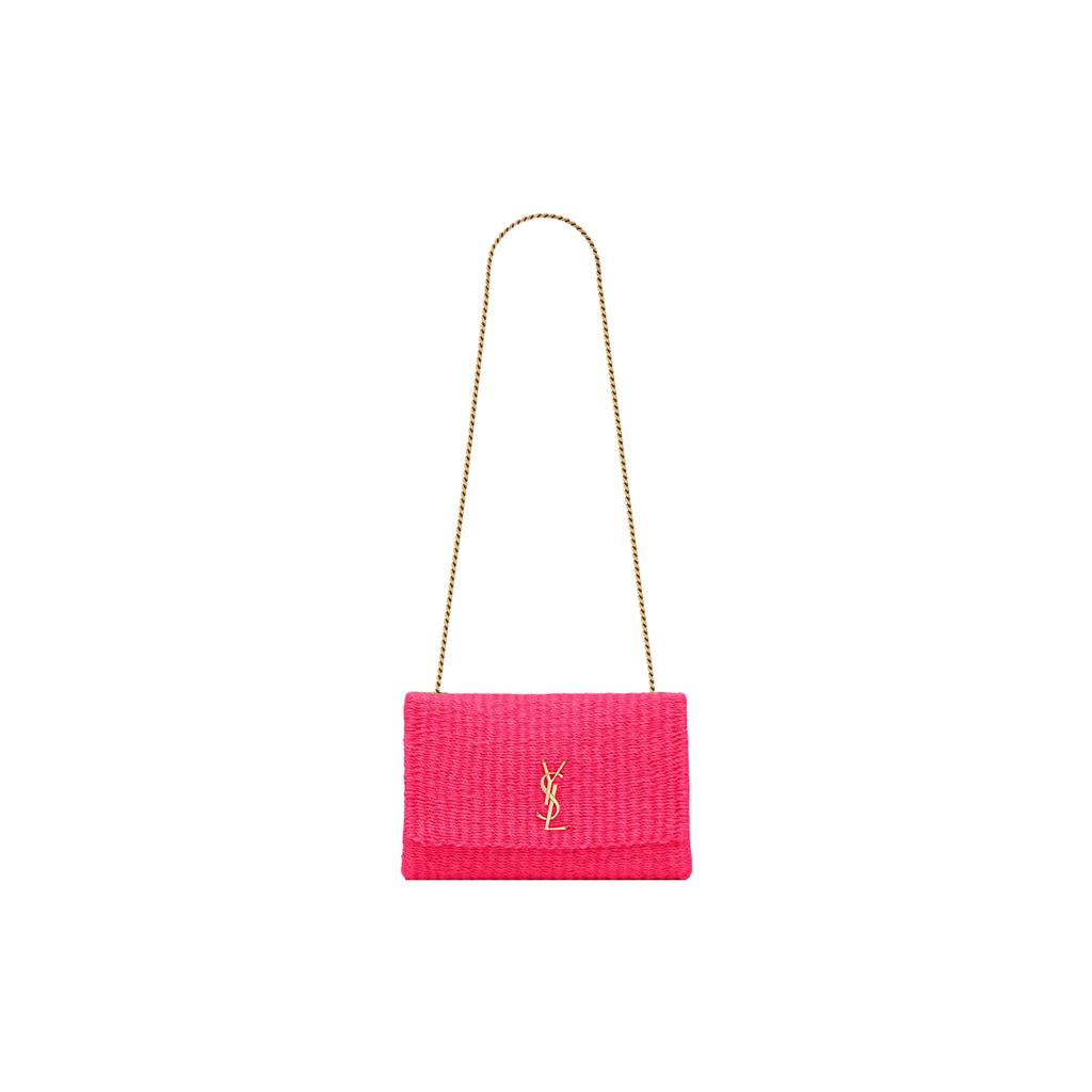 Saint Laurent Kate Medium Supple Chain Bag Pink Glow Women Shoulder_bags 580065-FABK3-5688