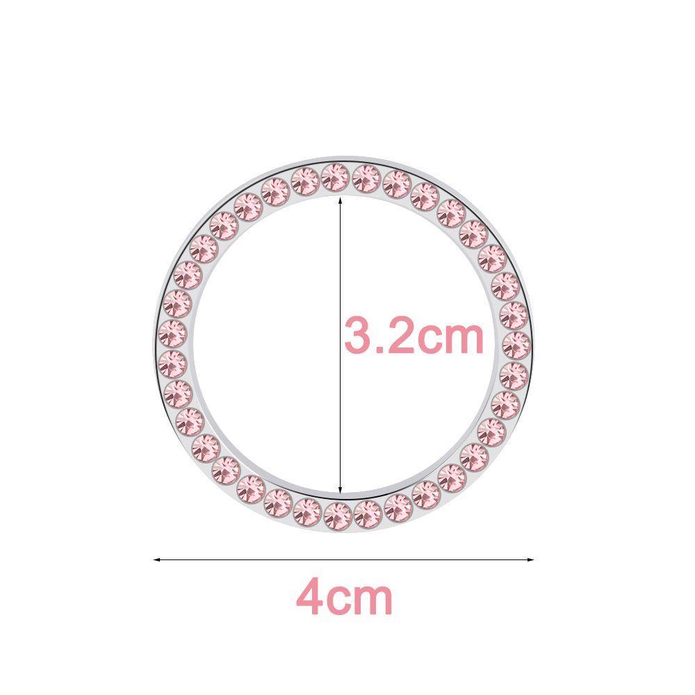 Practical 40mm/1.57" Circle Trim Car Button  Decorative Accessories Start Switch  Diamond Ring