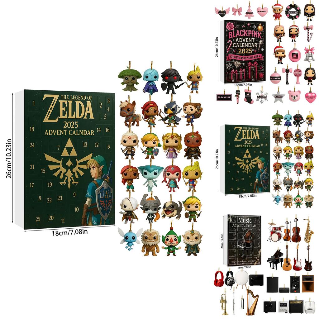 Рождественский адвент-календарь Stray Kids с 24 акриловыми украшениями для праздничного подарка