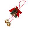 Xmas Wreath Bow with Bell Pendant Hanging Xmas Tree Ornament Mini Bow Decoration for DIY Window Tree Wreath Indoor and