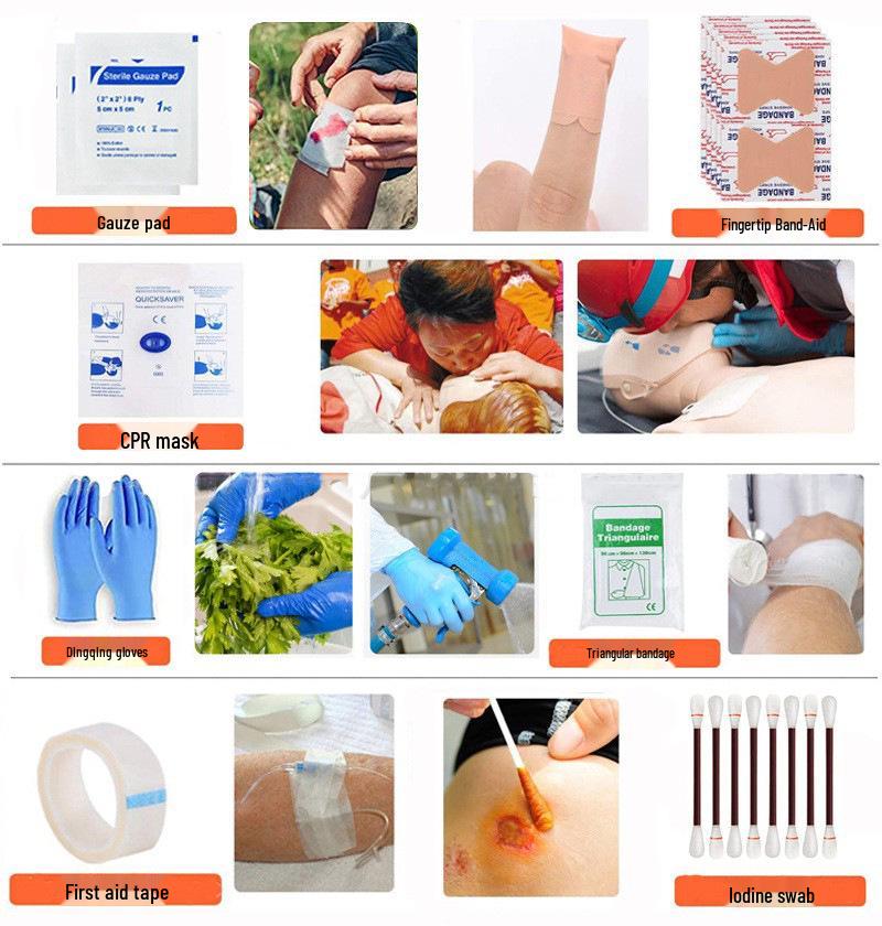 Tactical Outdoor Travel First Aid & Survival Kit