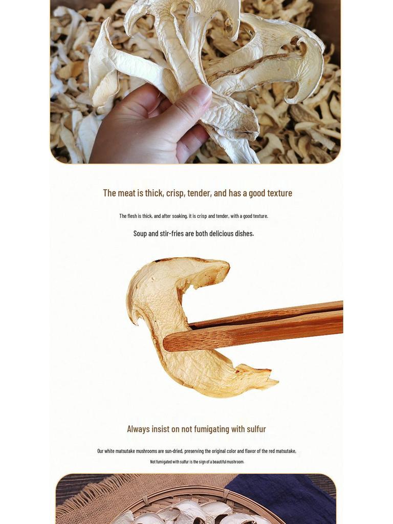 Dried Yunnan Snow Mountain Matsutake Mushrooms - Perfect for Soups and Cooking
