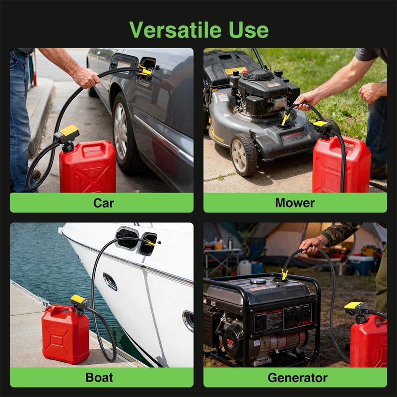 Taskstar Electric Suction Fuel Pump Auto-stop Sensor Leak Protection 51"Hose Gasoline Diesel Electric Fuel Transfer Oil Pump