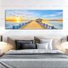 Wood Bridge Posters and Prints Canvas Painting Wall Decor Lake Sky Landscape Wall Art for Living Room Modern Home Decor No Frame