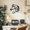 Charming 3D Silhouette Horse Head Wall Decoration - Metal Iron Art. Perfect Wall Sticker and Hanging Decor for Home