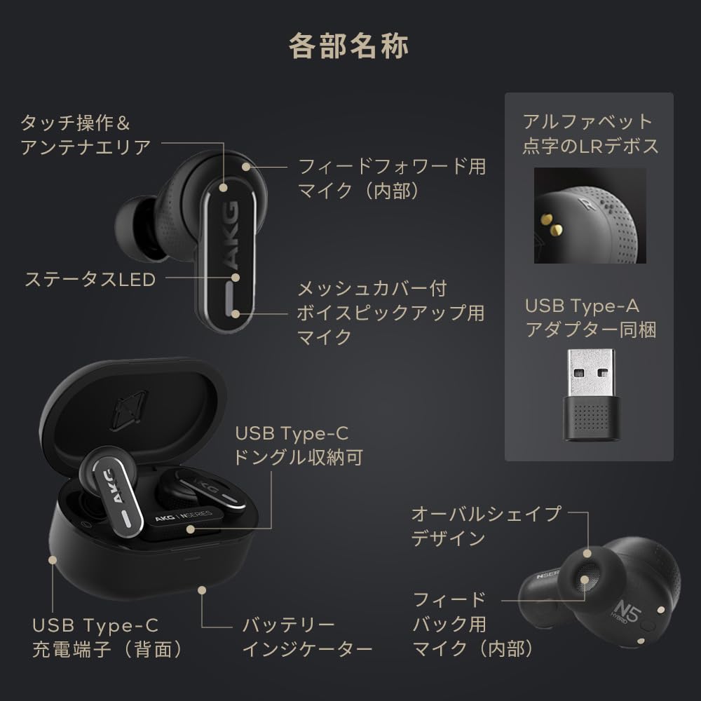 Беспроводные наушники AKG N5 HYBRID Высокое разрешение LDAC LC3Plus Донгл Шумоподавление Прием окружающего звука iPhone15 AKGN5HYBRIDWHT 2,4 ГГц Высокое разрешение