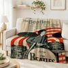 The Beatles Timeless Rock Legend Pattern Blanket Soft Warm Fleece Blanket For Office Sofa Party Decor Valentine'S Day Gift