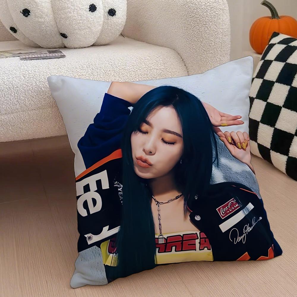 singer soulful WWheein JJung WWheein Cushion Cover Throw Pillow Cover Hidden Button Durable Polyester Chair Cushion