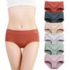 CM Tech Organic Cotton Bikini Sexy Soft To the Plus Size Style Women's 6-Pack Panties, Underwear, Breathable, Stretchy, Deodorizing, Antibacterial,