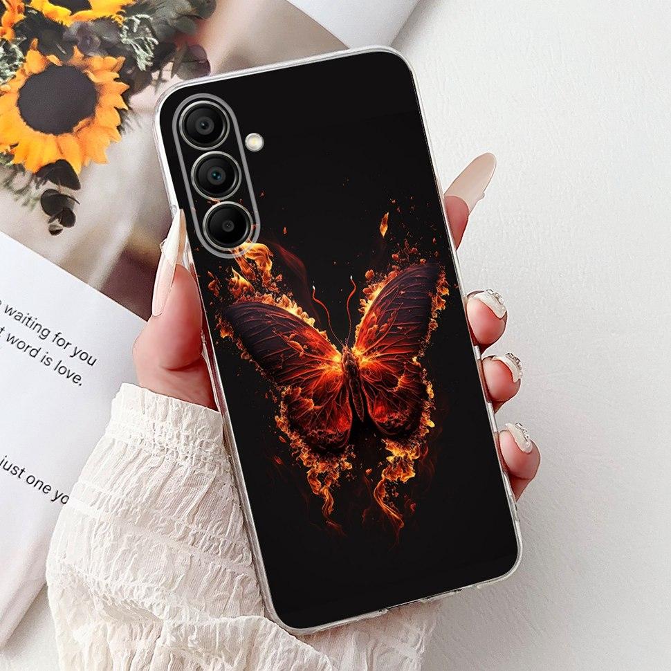 Phone Cases For Samsung Galaxy A15 Case Love Cat Soft TPU Back Cover For Samsung A15 GalaxyA15 Case Shockproof Funda