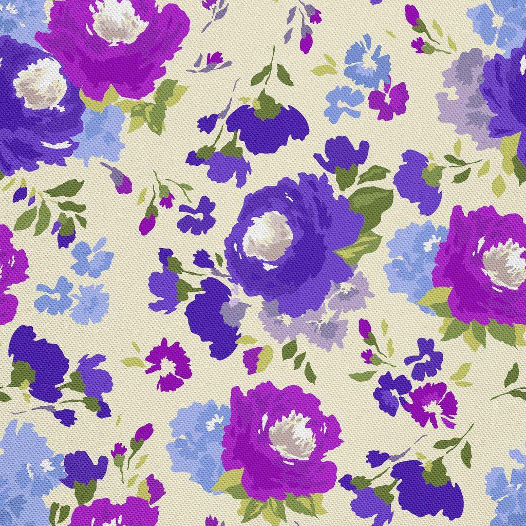Outdoor Dekostoffe Oxford - Motiv Gemalte Blumen 5 I Dx088