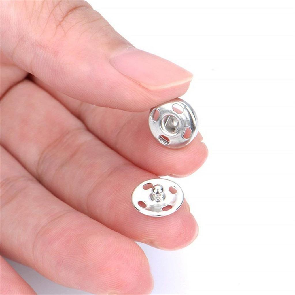 180PCS Sew On Snaps Button, Metal Snaps Fastener Press Studs Snap Fastener for Bag Clothes DIY Craft, 8mm/10mm/12mm/15mm