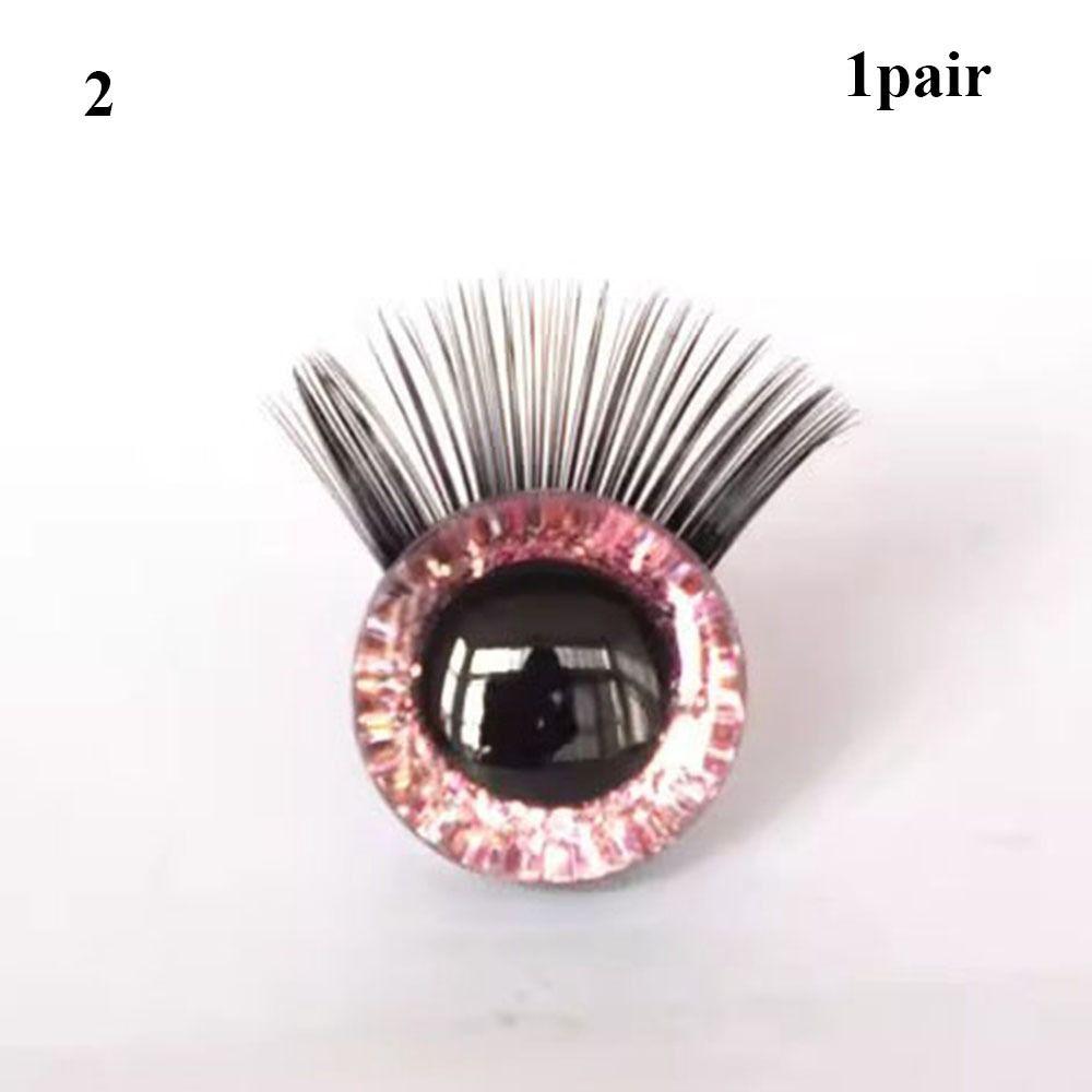 10 Colors Glitter Crystal Eyes 12mm Eyes with Eyelash New Bear Animal Eyes Doll Accessories