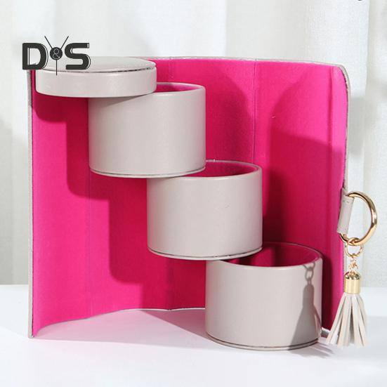 Портативная сумка для хранения ювелирных изделий, большая вместимость, многофункциональный многослойный органайзер для хранения ожерелий, колец, сережек, футляр для ювелирных изделий