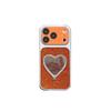 Чехол-подставка с зеркалом и блестками в виде сердца для iPhone 13/14/15/16/17 Pro Max