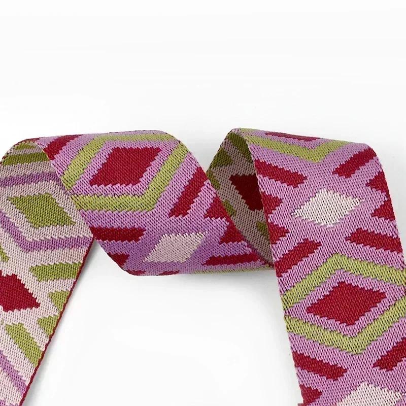 1-10M Meetee 50 мм Полиэстеровая Ленточная Тесьма для Рюкзака Жаккардовая Лента для Сумки Декоративные Полосы для Одежды Швейные Аксессуары DIY