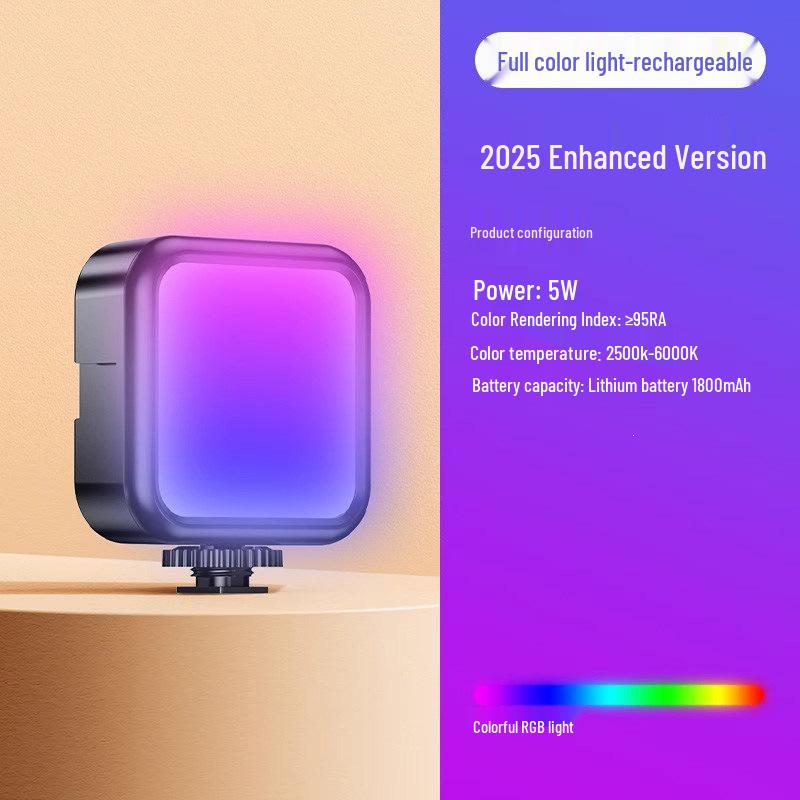 Мини-портативная RGB-заливка для селфи, стриминга и фотографии