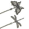 Decorative Ceiling Fan Pull Chains Set Of 2 With Dragonflies and Butterfly Ornaments Accessory for Lighting Fixtures