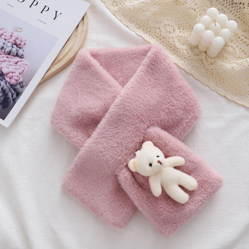 Плюшевый шарф в корейском стиле «Феникс» — милый, толстый, теплый, искусственный мех кролика, универсальная зимняя защита шеи