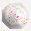 Cute Bunny, Princess Ears Automatic Open/Close Umbrella-Cute Umbrella with Cute Design, Portable 3-Fold Compact Umbrella for Men & Women, Ha