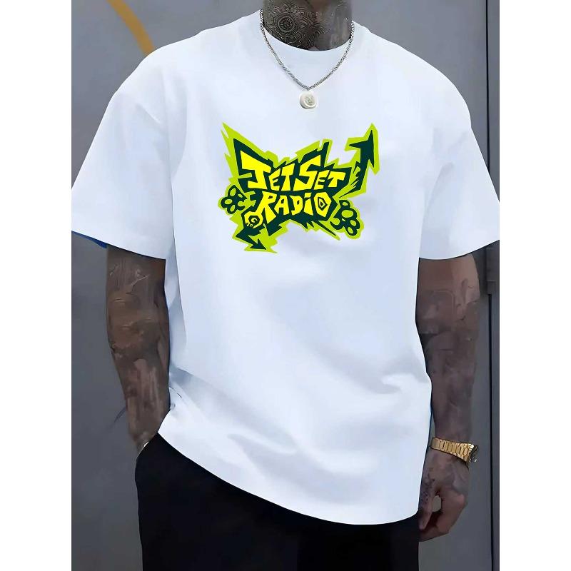 Европейские размеры Мужская футболка "Jet Set Radio" Графический принт - Повседневная одежда