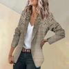 Women's Jacket Long Sleeve Print Cardigan Collar Single Button Business & Leisure Top