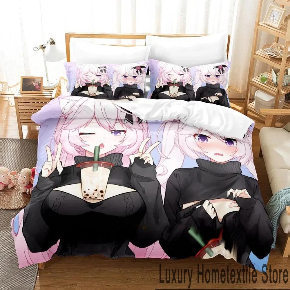 Комплект постельного белья «аниме-монахиня» для мальчиков и девочек, двуспальный размер, пододеяльник, наволочка, кровать для детей и взрослых, модный домашний текстиль