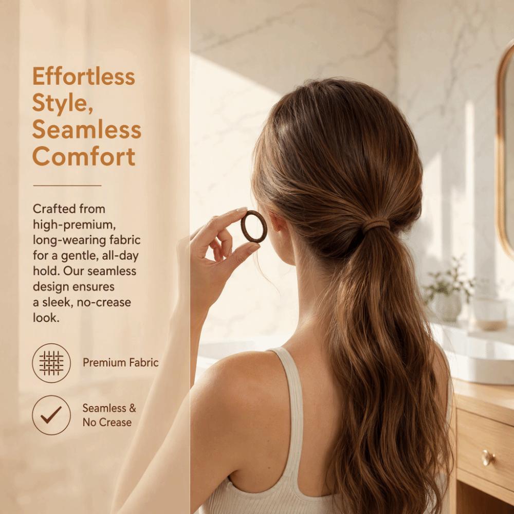 137Pcs Seamless Design Hair Bands Non-Damaging Ponytail Holders Fashion Hair Ties For Women
