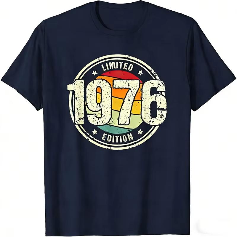 Retro 50 Year Old Vintage 1976 Limited Edition 50th Birthday Classic Graphic 2026 New T Shirts Clothes for Unisex Summer Cotton