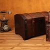 Vintage Lockable Wooden Storage Box - Pirate Prop and Household Organizer